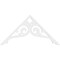 Ekena Millwork Pitch Bordeaux Architectural Grade PVC Gable Pediment, 36"W x 18"H x 1"P (12/12) GPP036X018X100BOR - alternate 4